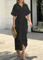 Vestido Longo Classic Casual Vivian Black