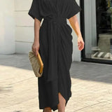 Vestido Longo Classic Casual Vivian Black