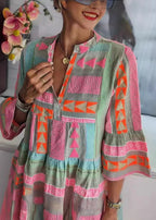 Vestido Midi Soltinho Gola V Raíssa