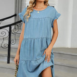 Vestido Midi Vintage Isa Blue