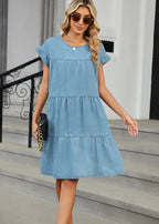 Vestido Midi Vintage Isa Blue