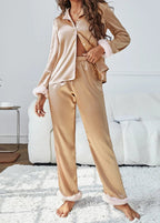 Pijama Americano Feminino Elegante Brisa Champagne