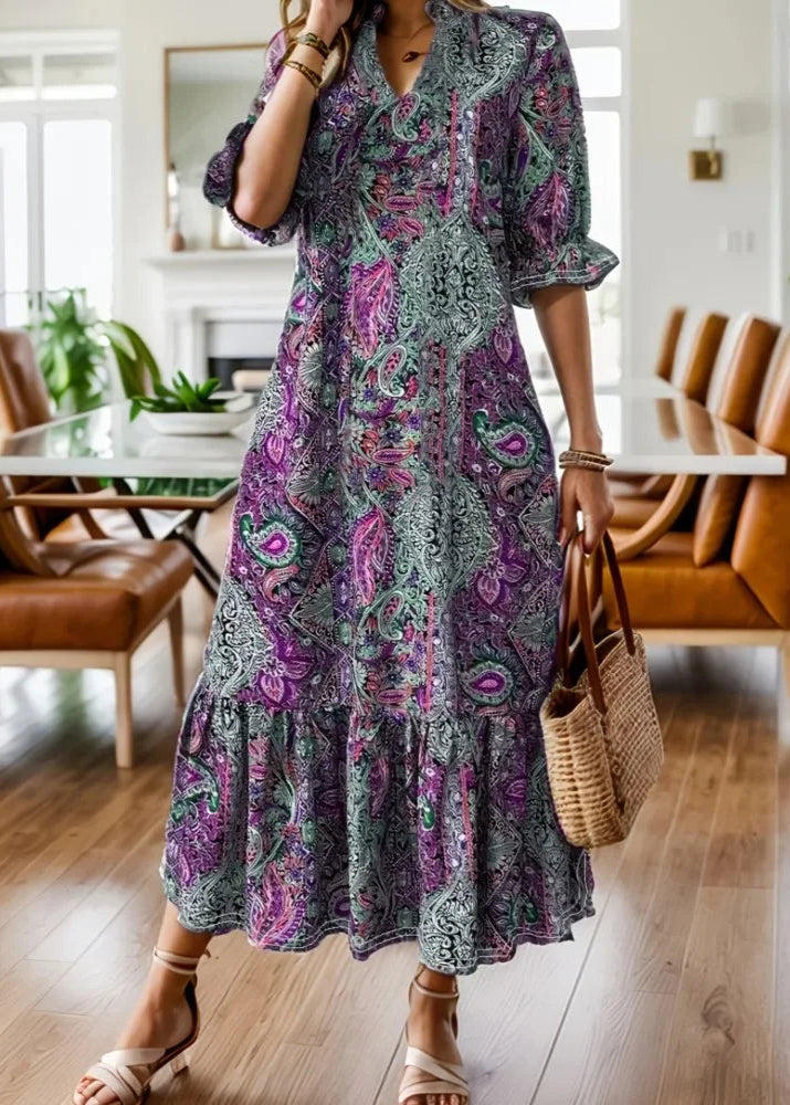 Vestido Longo Vintage Juliana Purple