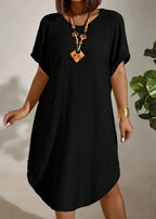 Vestido Plus Size Midi Soltinho Sabrina Black