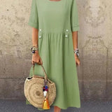 Vestido Longo Cotton Sara Green