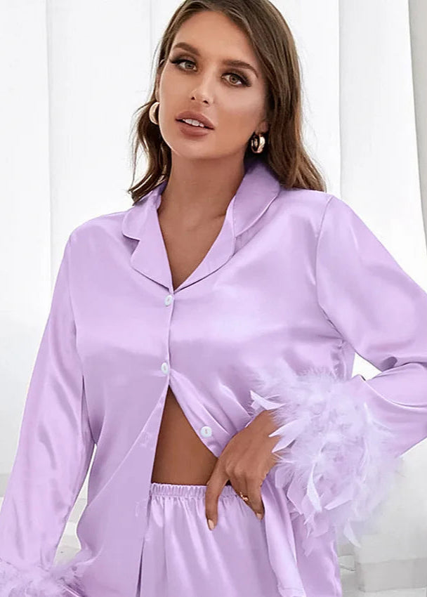 Pijama Americano Feminino Victória Purple