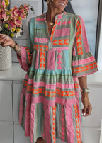 Vestido Midi Soltinho Gola V Raíssa