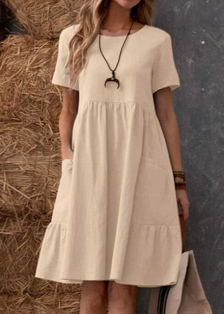 Vestido Midi Soltinho Larissa Apricot