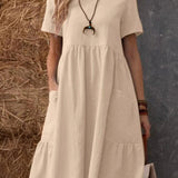 Vestido Midi Soltinho Larissa Apricot