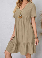 Vestido Midi Elegante Soltinho Valentina Khaki