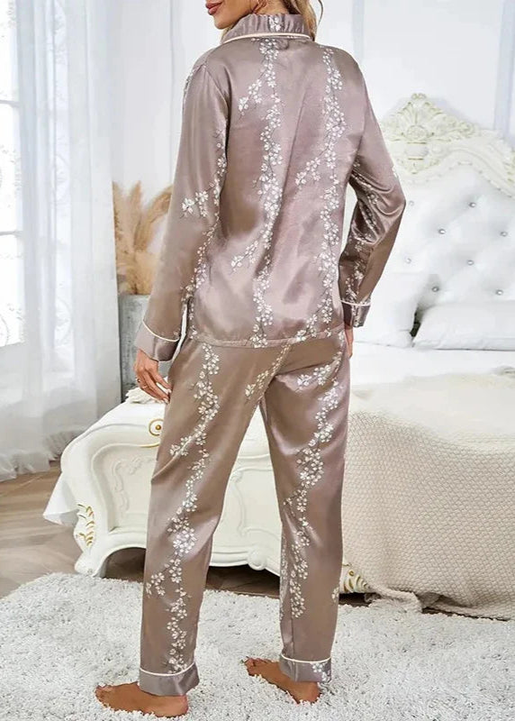 Pijama Americano Feminino Luxury Cíntia Khaki